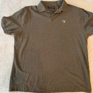 Barbour Polo Brown Green Mens Shirt Size XXL